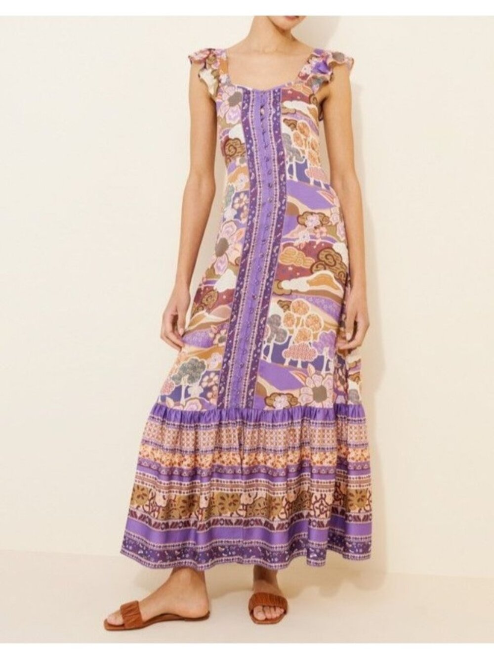 Spell Dancing Valley Strappy Maxi Dress Summer Feminine Boho Chic Womens S